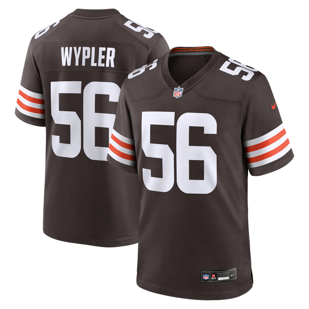 Men's Nike Cleveland Browns Luke Wypler Brown Team Game NFL Jersey