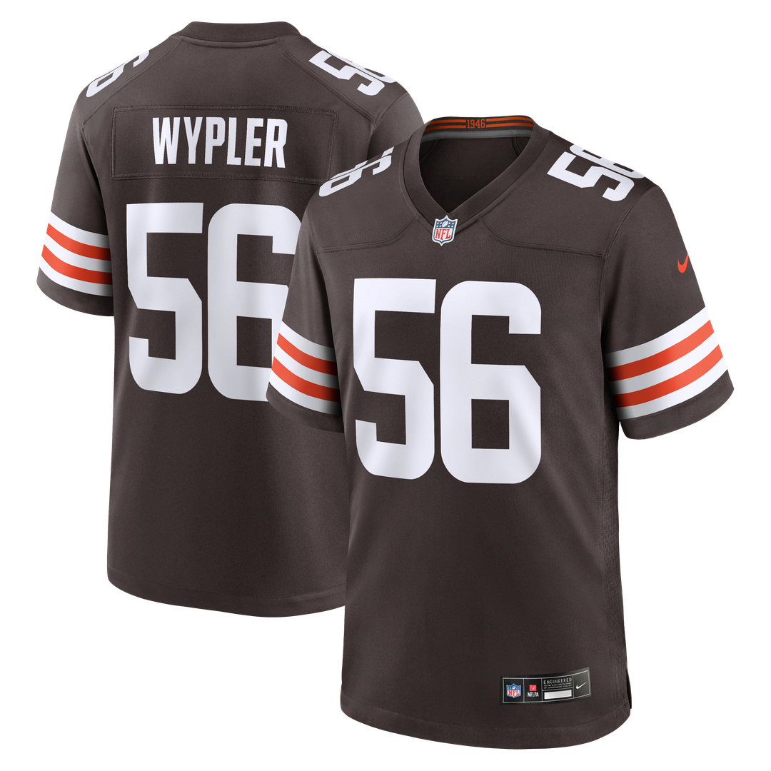 Men's Nike Cleveland Browns Luke Wypler Brown Team Game NFL Jersey