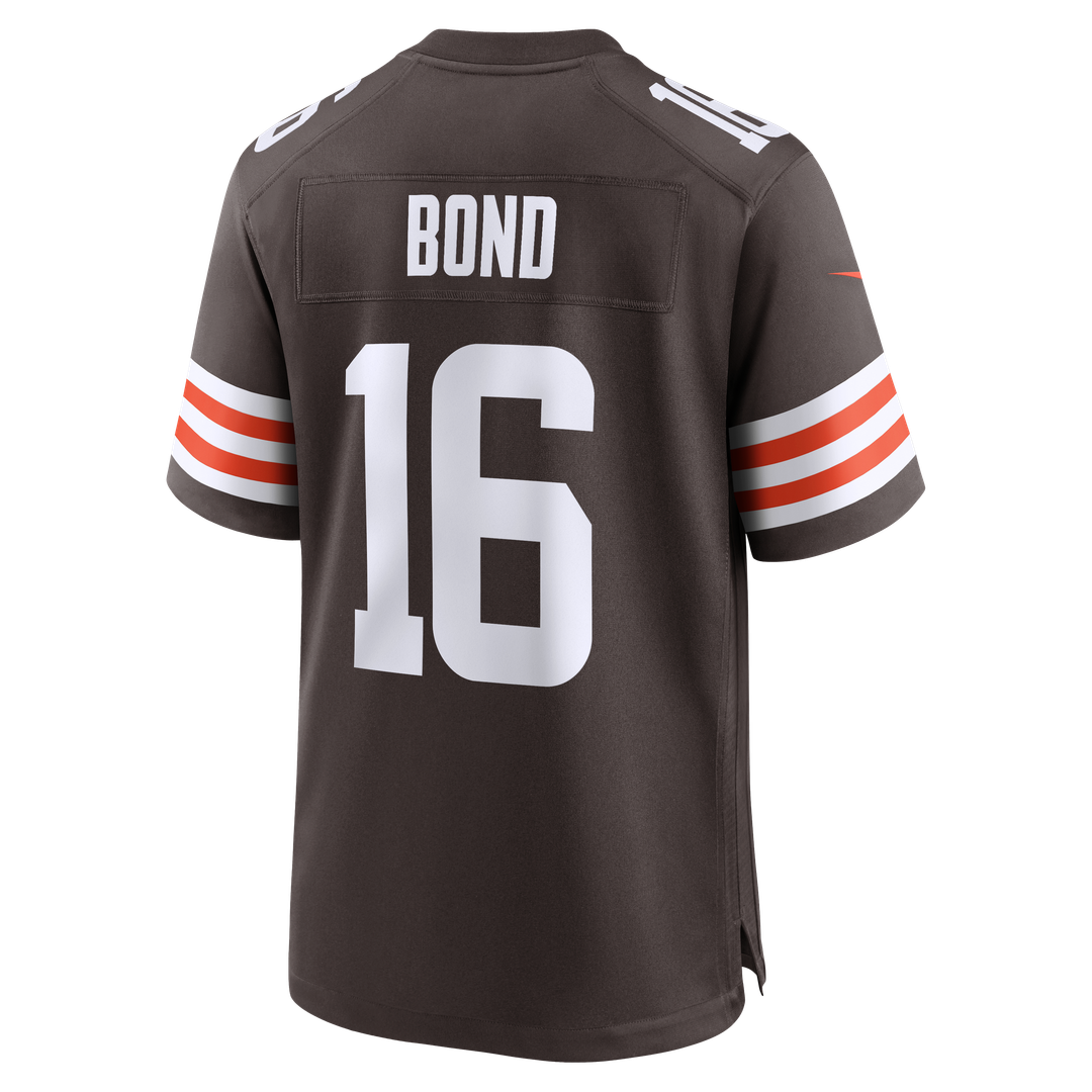 Men's Nike Cleveland Browns Isaiah Bond Brown Team Game NFL Jersey