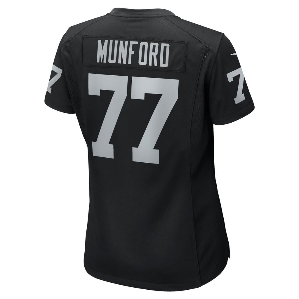 Women's Nike Las Vegas Raiders Thayer Munford Jr. Black Team Game NFL Jersey