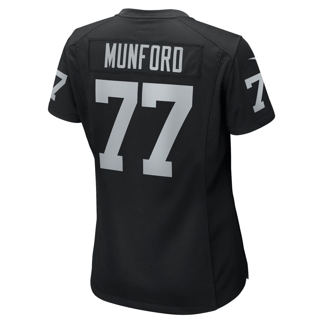 Women's Nike Las Vegas Raiders Thayer Munford Jr. Black Team Game NFL Jersey