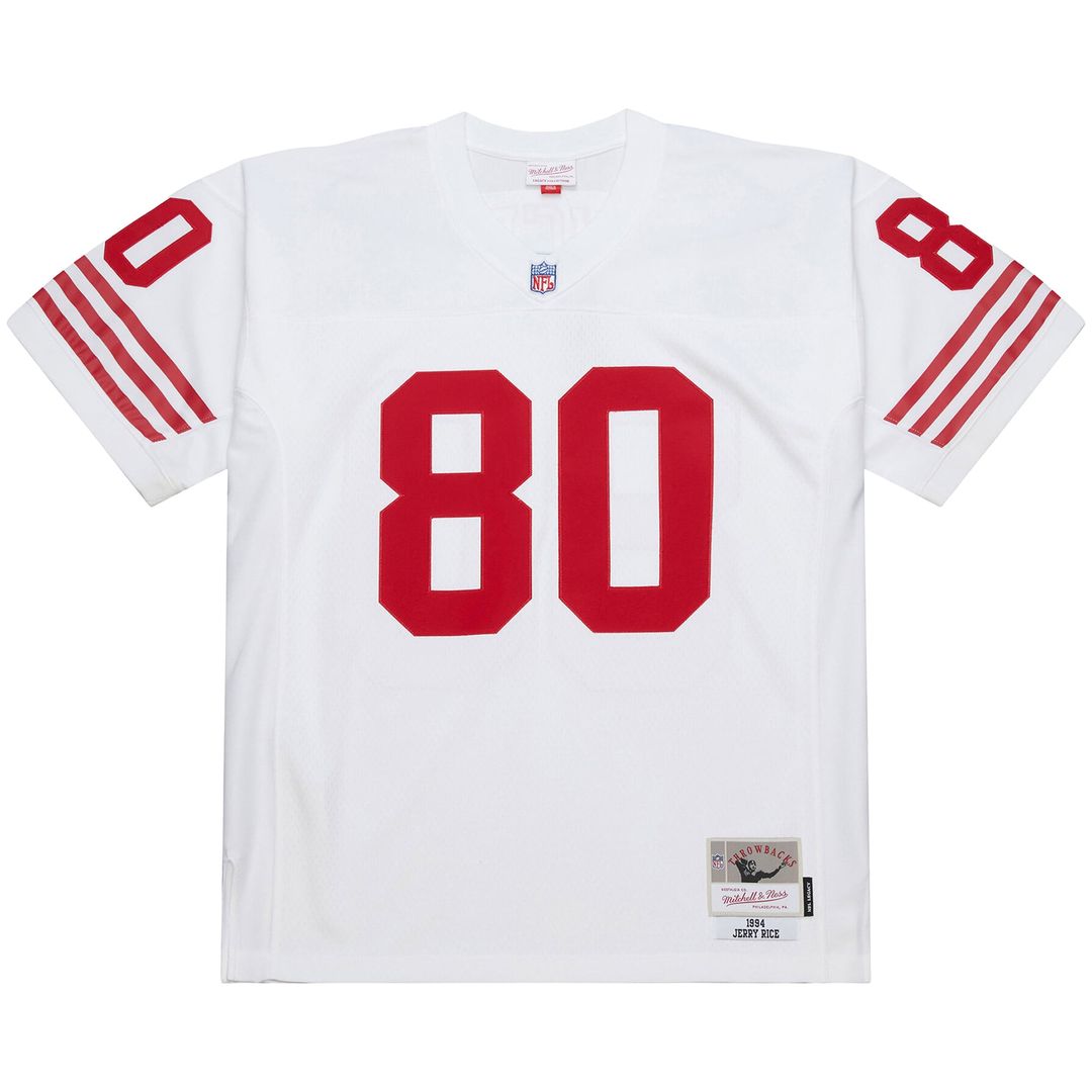 Men's Mitchell & Ness San Francisco 49ers Jerry Rice White 1994 Legacy Replica NFL Jersey