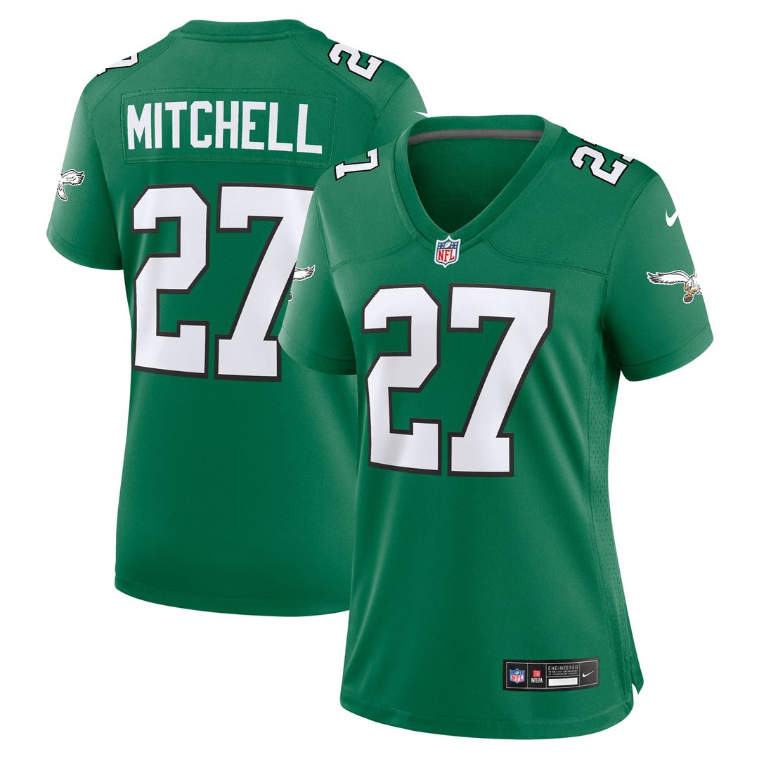 Women's Nike Philadelphia Eagles Quinyon Mitchell Kelly Green Alternate Game NFL Jersey