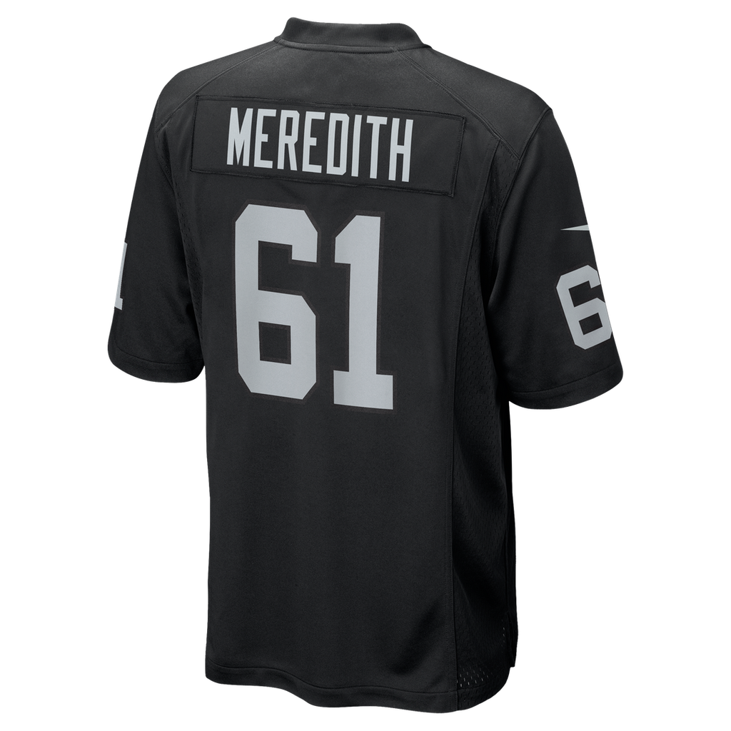Men's Nike Las Vegas Raiders Jordan Meredith Black Game Player NFL Jersey