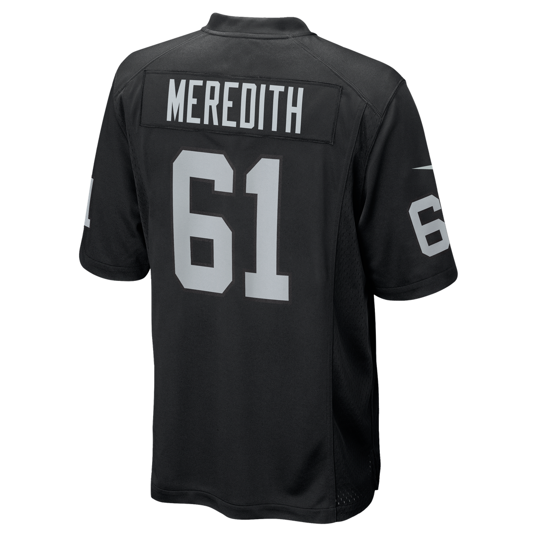 Men's Nike Las Vegas Raiders Jordan Meredith Black Game Player NFL Jersey