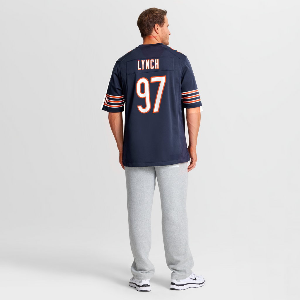 Men's Nike Chicago Bears James Lynch Navy Team Game NFL Jersey
