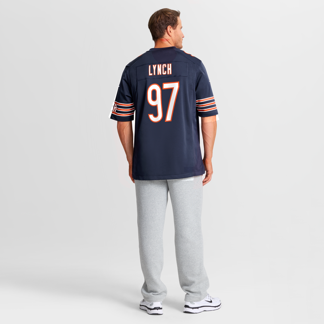 Men's Nike Chicago Bears James Lynch Navy Team Game NFL Jersey