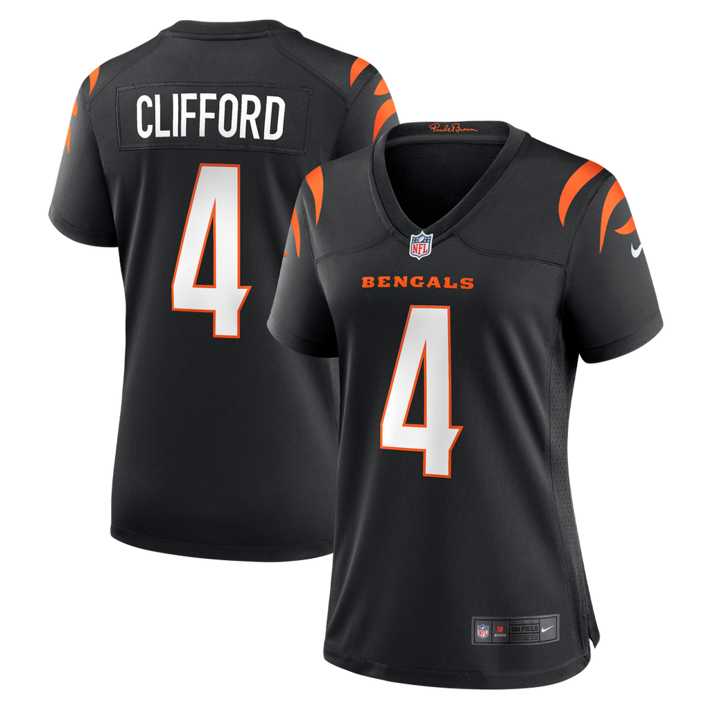 Women's Nike Cincinnati Bengals Sean Clifford Black Team Game NFL Jersey
