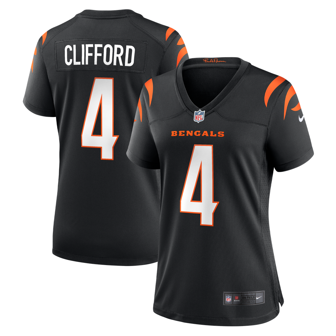 Women's Nike Cincinnati Bengals Sean Clifford Black Team Game NFL Jersey