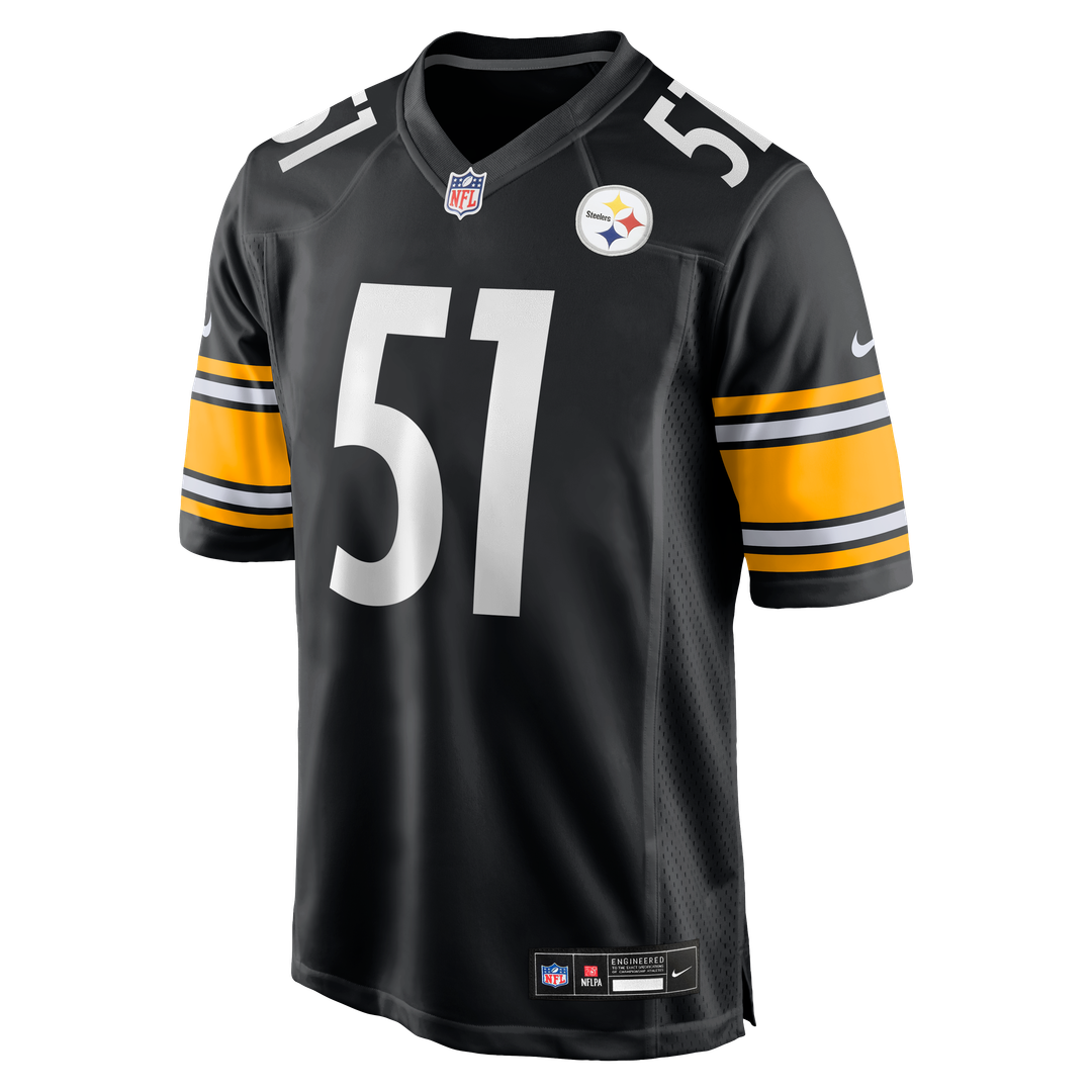 Men's Nike Pittsburgh Steelers Nick Herbig Black Game NFL Jersey