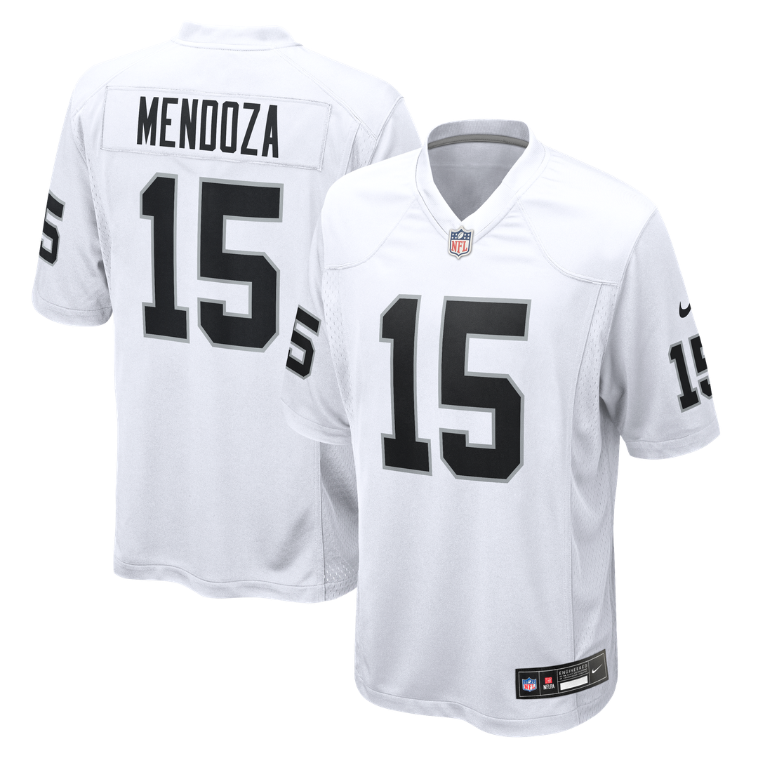 Men's Nike Las Vegas Raiders Fernando Mendoza Black 2026 NFL Draft First Round Pick No. 1 Team Game NFL Jersey