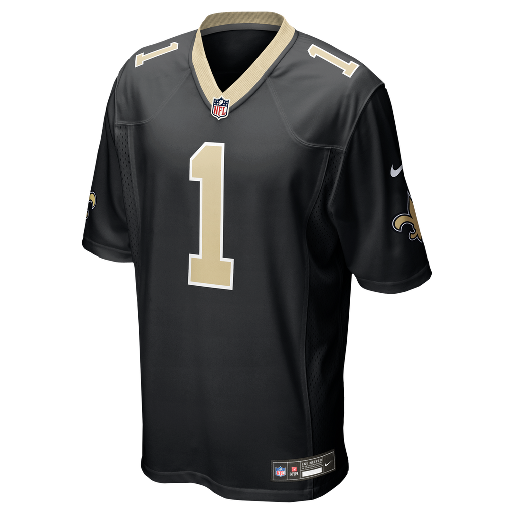 Men's Nike New Orleans Saints Number 1 Dad Black Game NFL Jersey