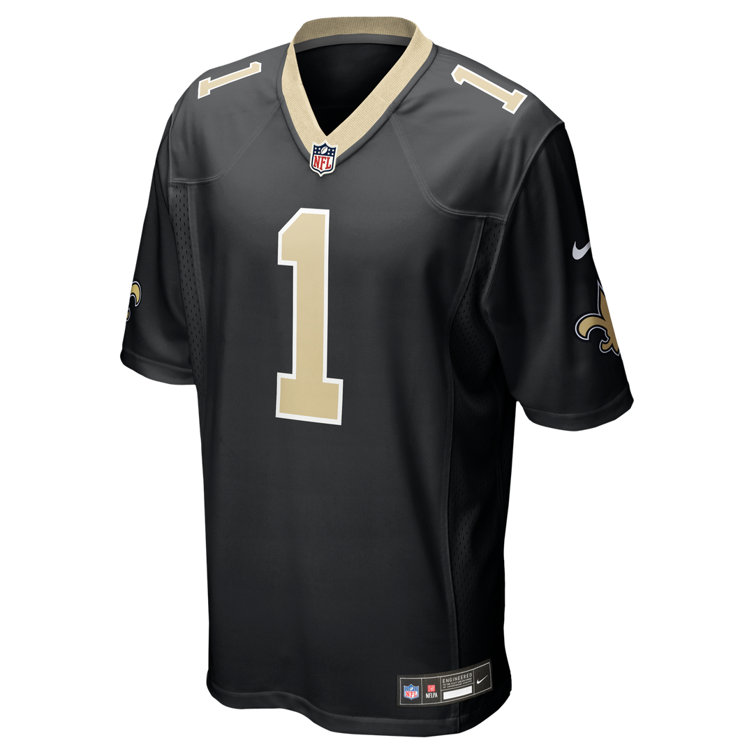 Men's Nike New Orleans Saints Number 1 Dad Black Game NFL Jersey