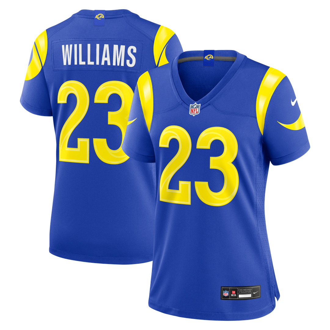 Women's Nike Los Angeles Rams Kyren Williams White Game NFL Jersey