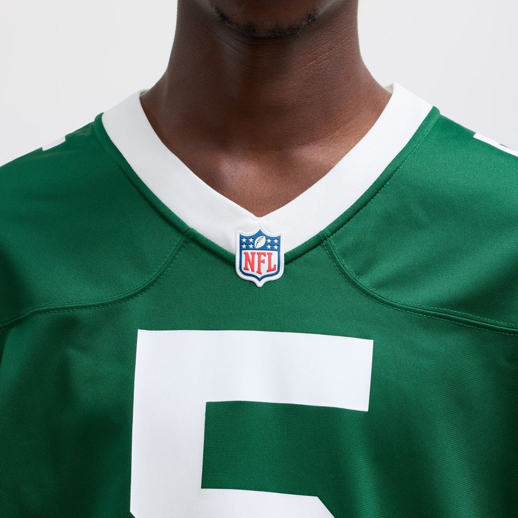 Men's Nike New York Jets Garrett Wilson Legacy Black Alternate Game NFL Jersey
