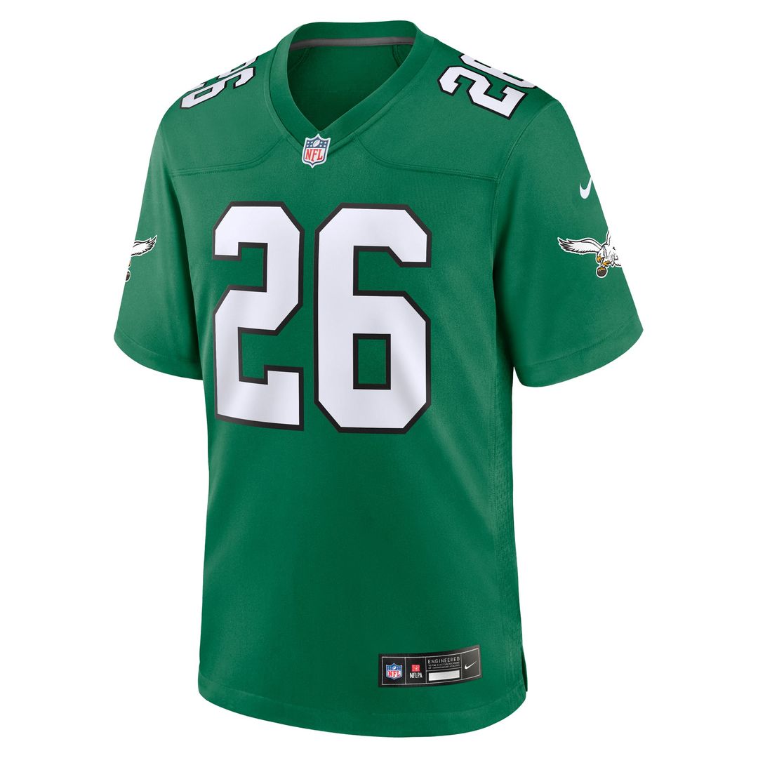Men's Nike Philadelphia Eagles Saquon Barkley Kelly Green Alternate Game NFL Jersey