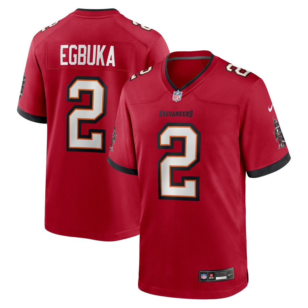 Men's Nike Tampa Bay Buccaneers Emeka Egbuka White Game NFL Jersey