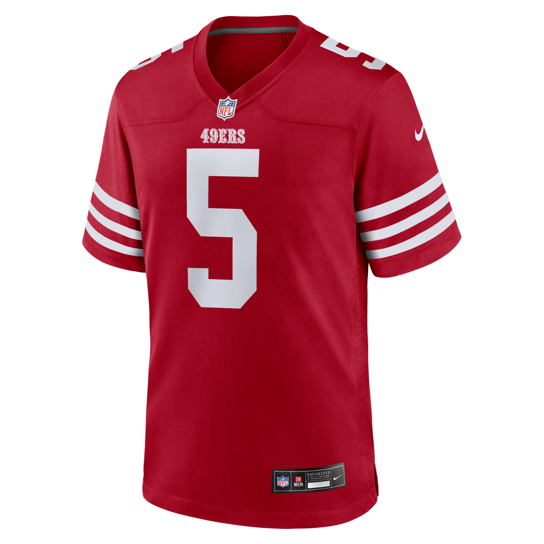 Men's Nike San Francisco 49ers Mike Evans Scarlet Game NFL Jersey
