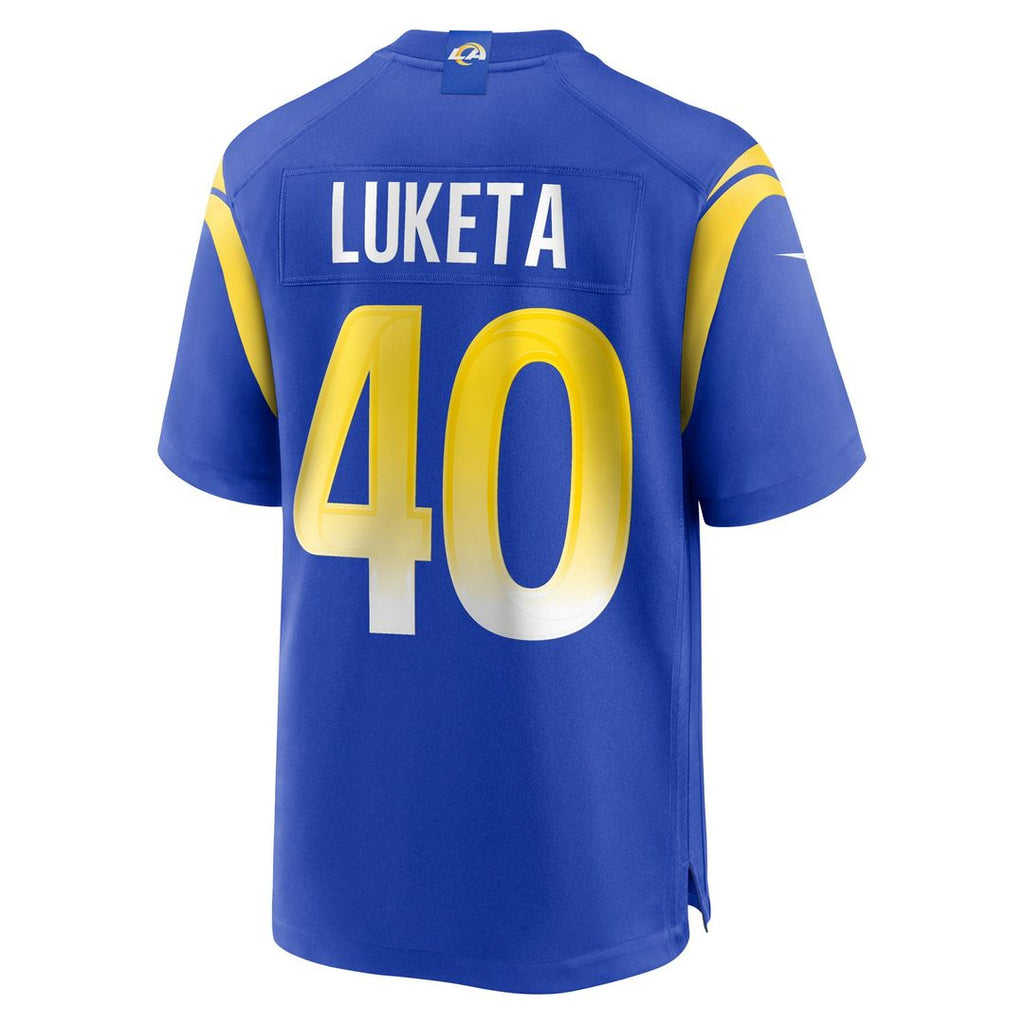Men's Nike Los Angeles Rams Jesse Luketa Royal Team Game NFL Jersey