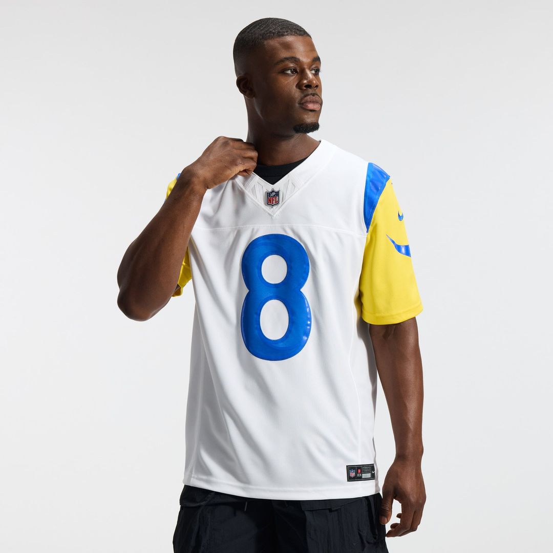 Men's Nike Los Angeles Rams Jared Verse White Vapor F.U.S.E. Stitched Limited NFL Jersey