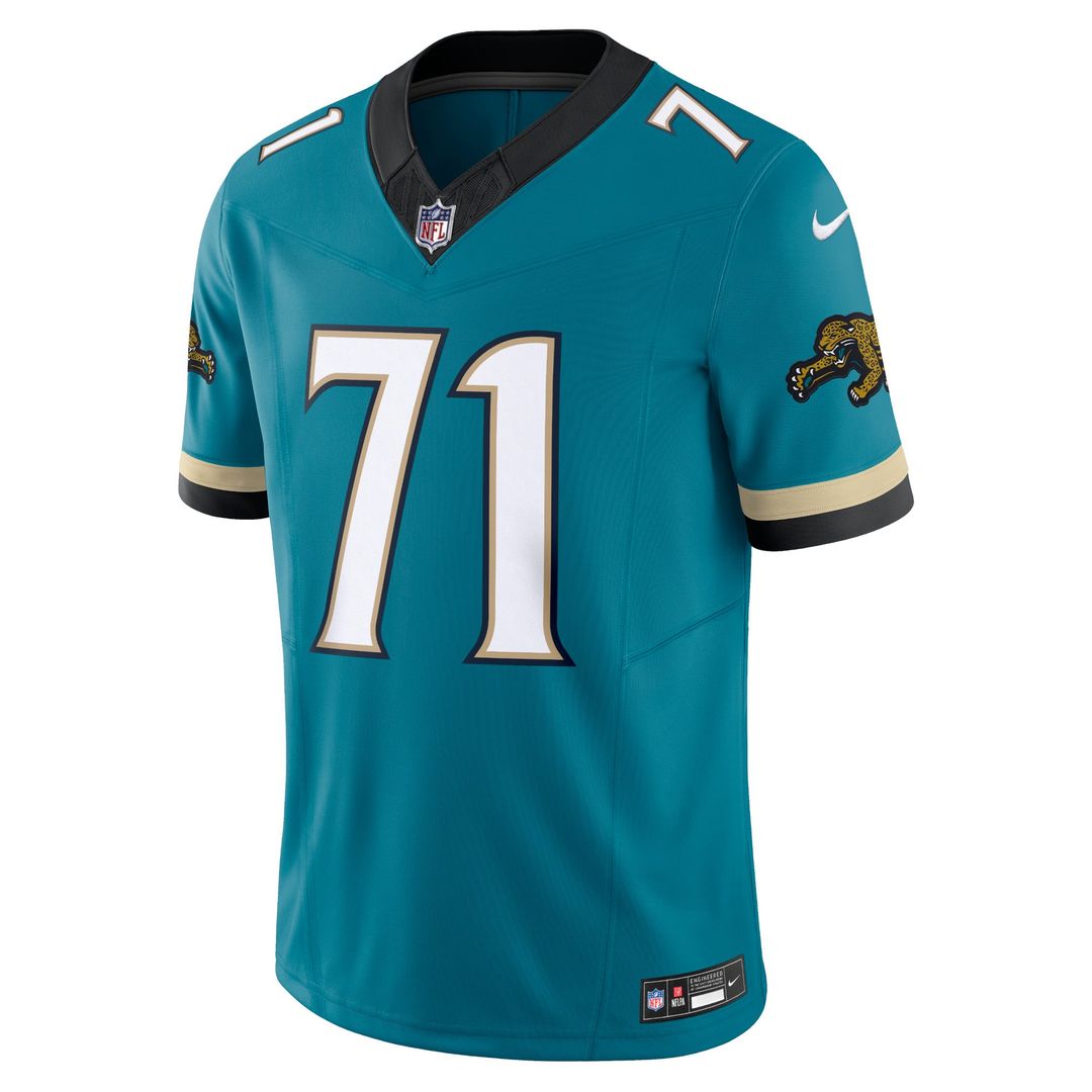 Men's Nike Jacksonville Jaguars Tony Boselli Teal Prowler Throwback Vapor F.U.S.E. Limited Retired Player NFL Jersey