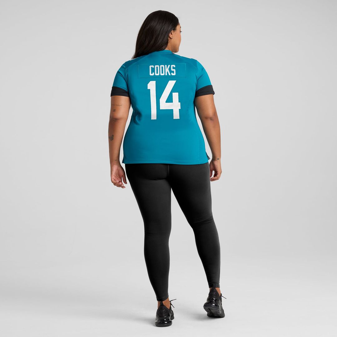 Women's Nike Jacksonville Jaguars Elijah Cooks Teal Team Game NFL Jersey