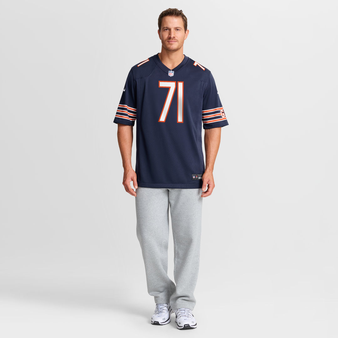 Men's Nike Chicago Bears Ryan Bates Navy Game NFL Jersey