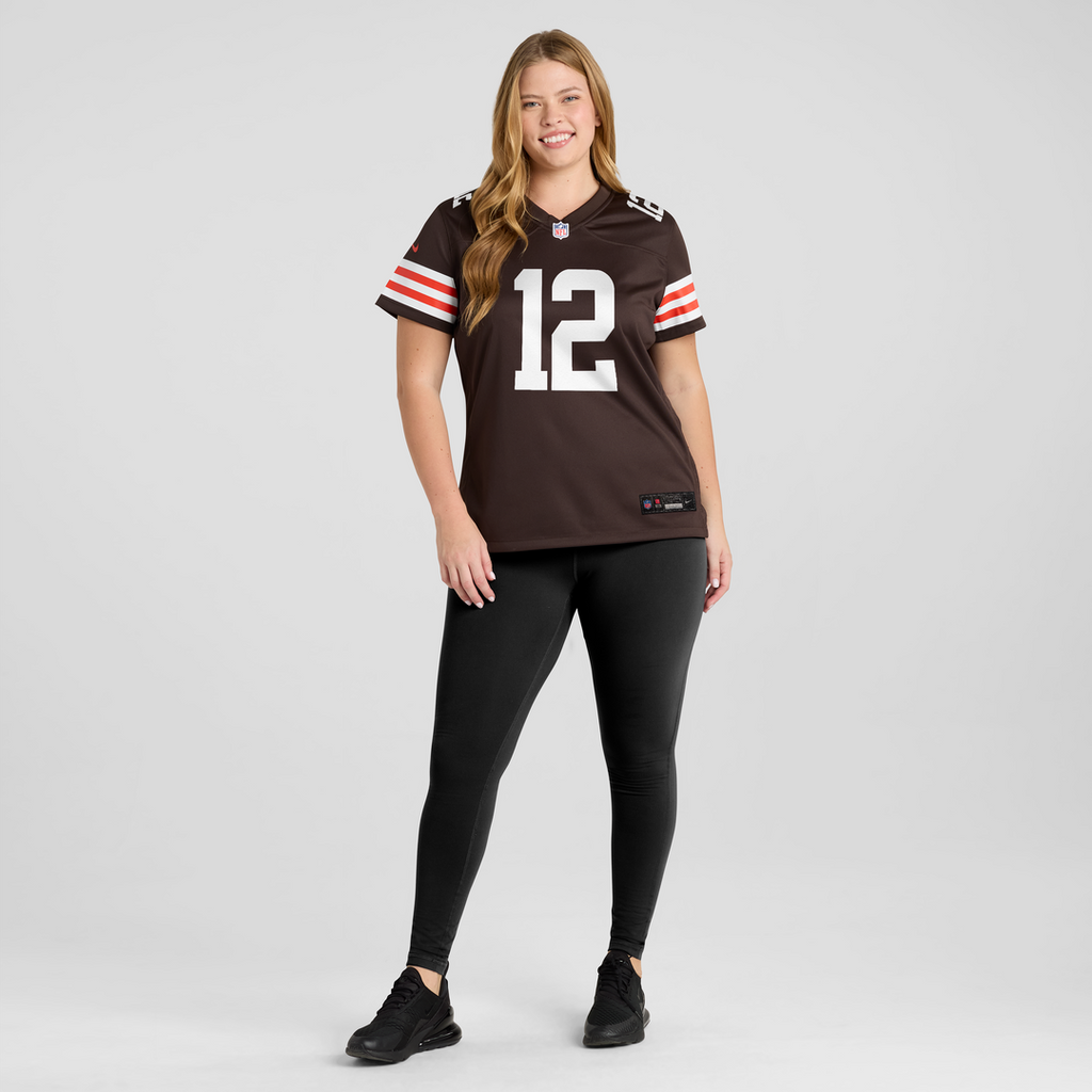 Women's Nike Cleveland Browns Denzel Boston Brown Team Game NFL Jersey