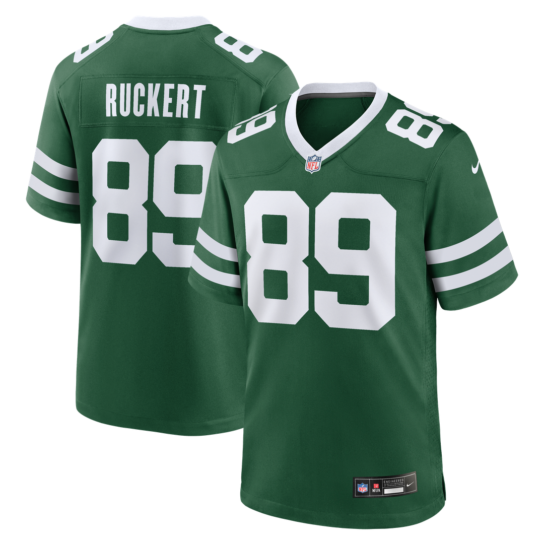 Men's Nike New York Jets Jeremy Ruckert Legacy Green Team Game NFL Jersey