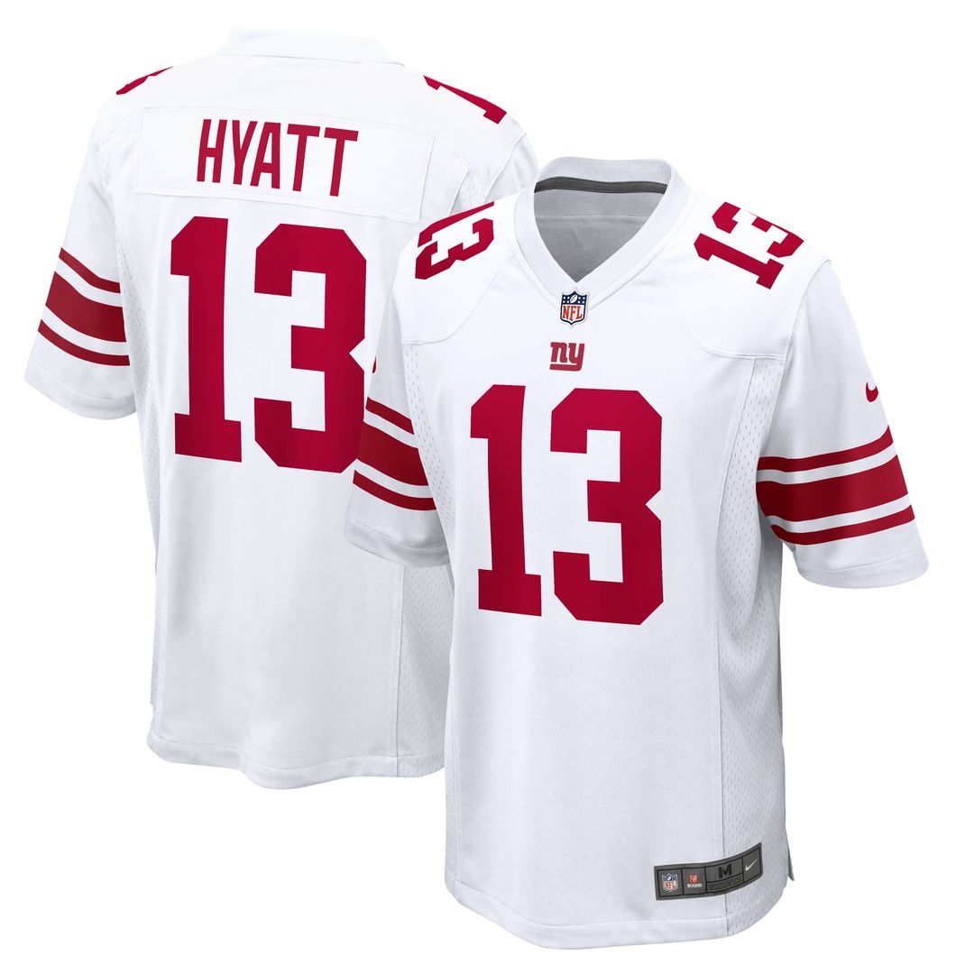 Men's Nike New York Giants Jalin Hyatt White Game NFL Jersey