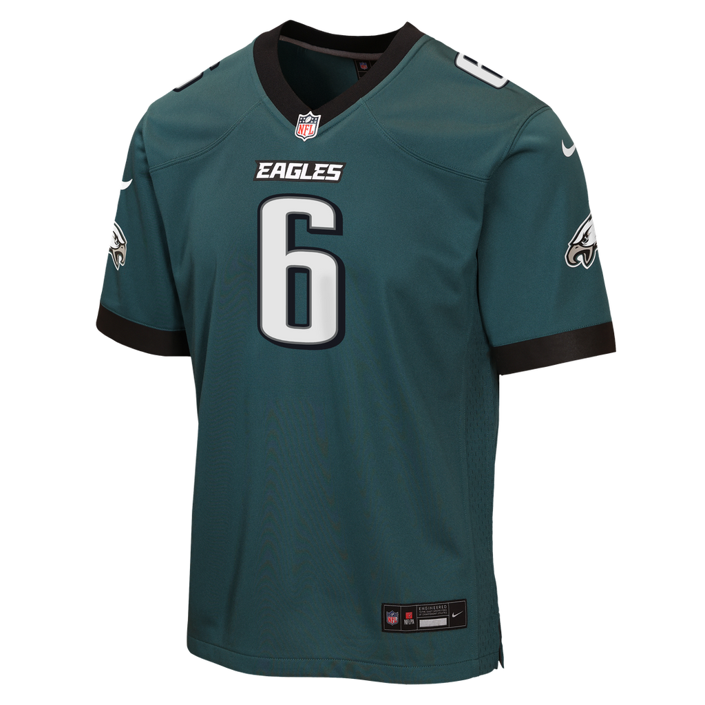 Youth Nike Philadelphia Eagles DeVonta Smith Kelly Green Game NFL Jersey