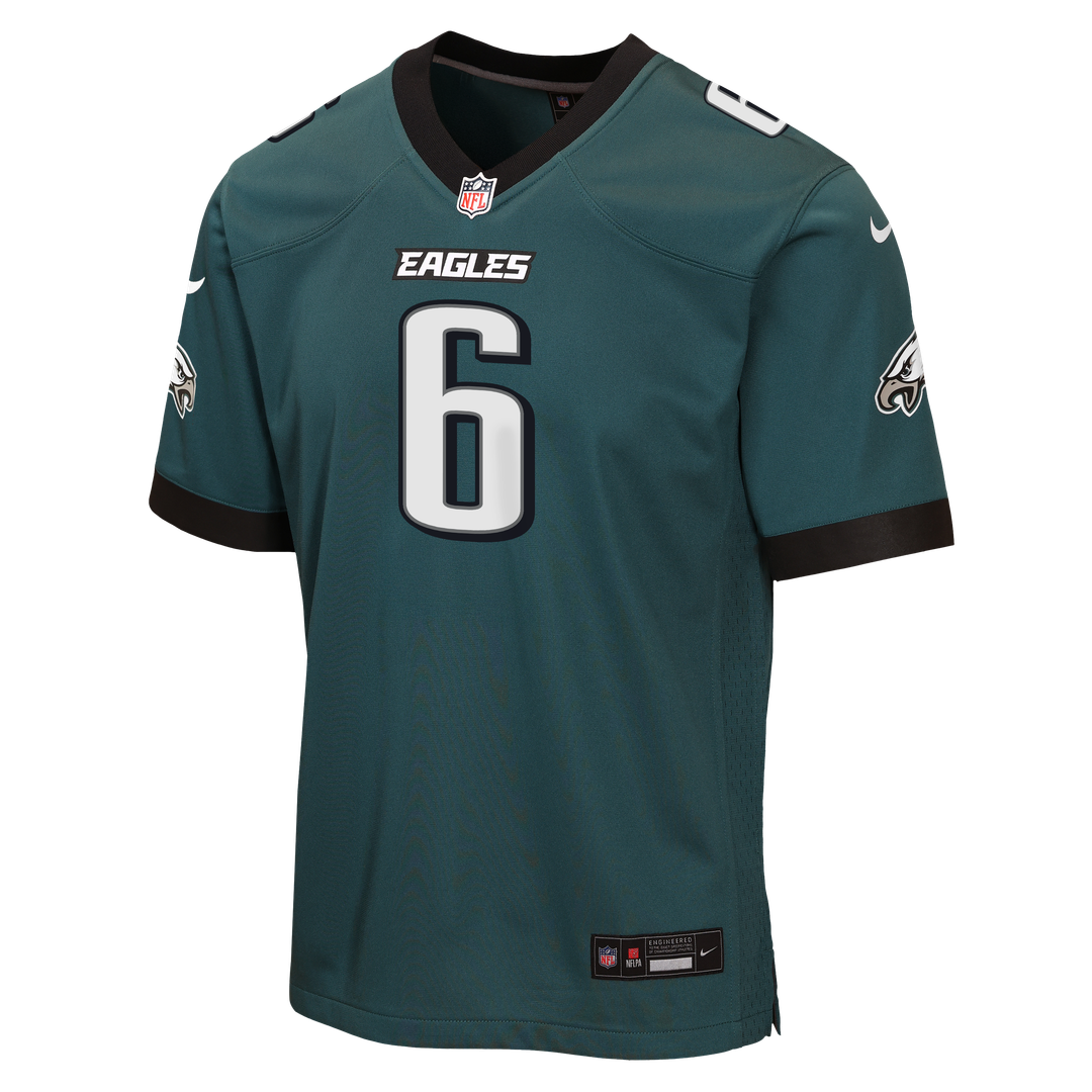 Youth Nike Philadelphia Eagles DeVonta Smith Kelly Green Game NFL Jersey