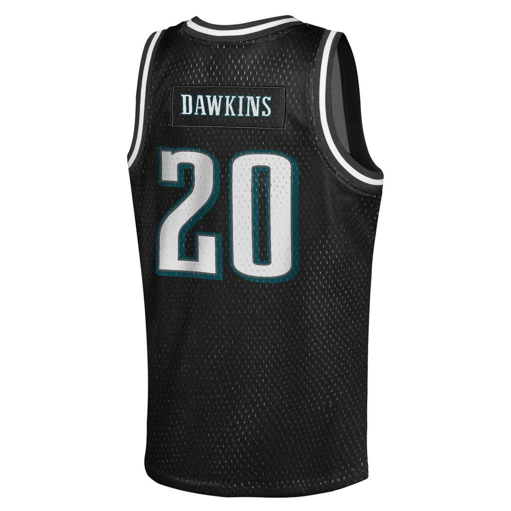 Youth Mitchell & Ness Philadelphia Eagles Brian Dawkins Black Retired Player NFL Basketball Fashion NFL Jersey