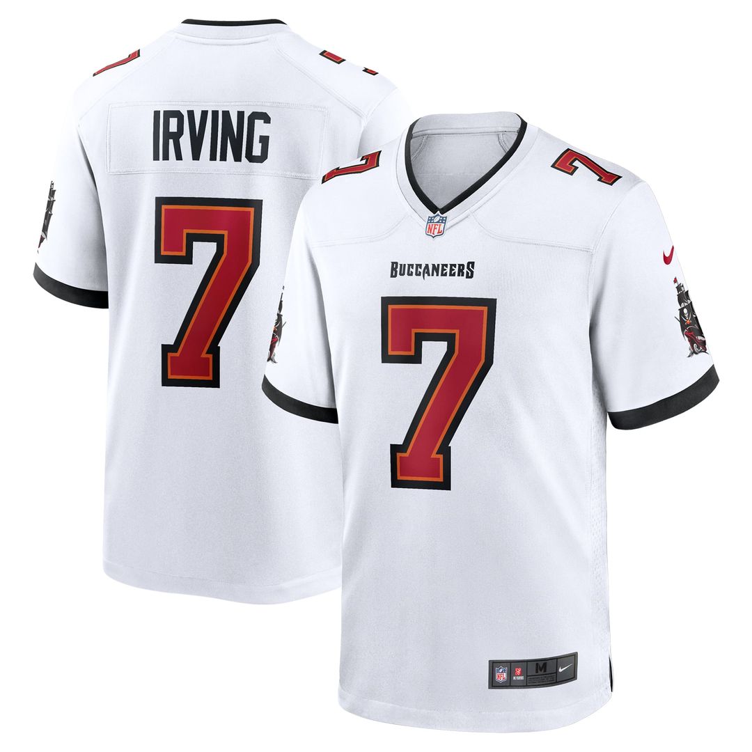 Men's Nike Tampa Bay Buccaneers Bucky Irving White Game NFL Jersey