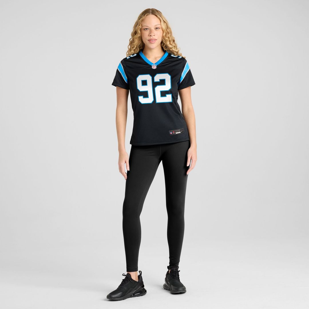 Women's Nike Carolina Panthers Cam Jackson Black Team Game NFL Jersey