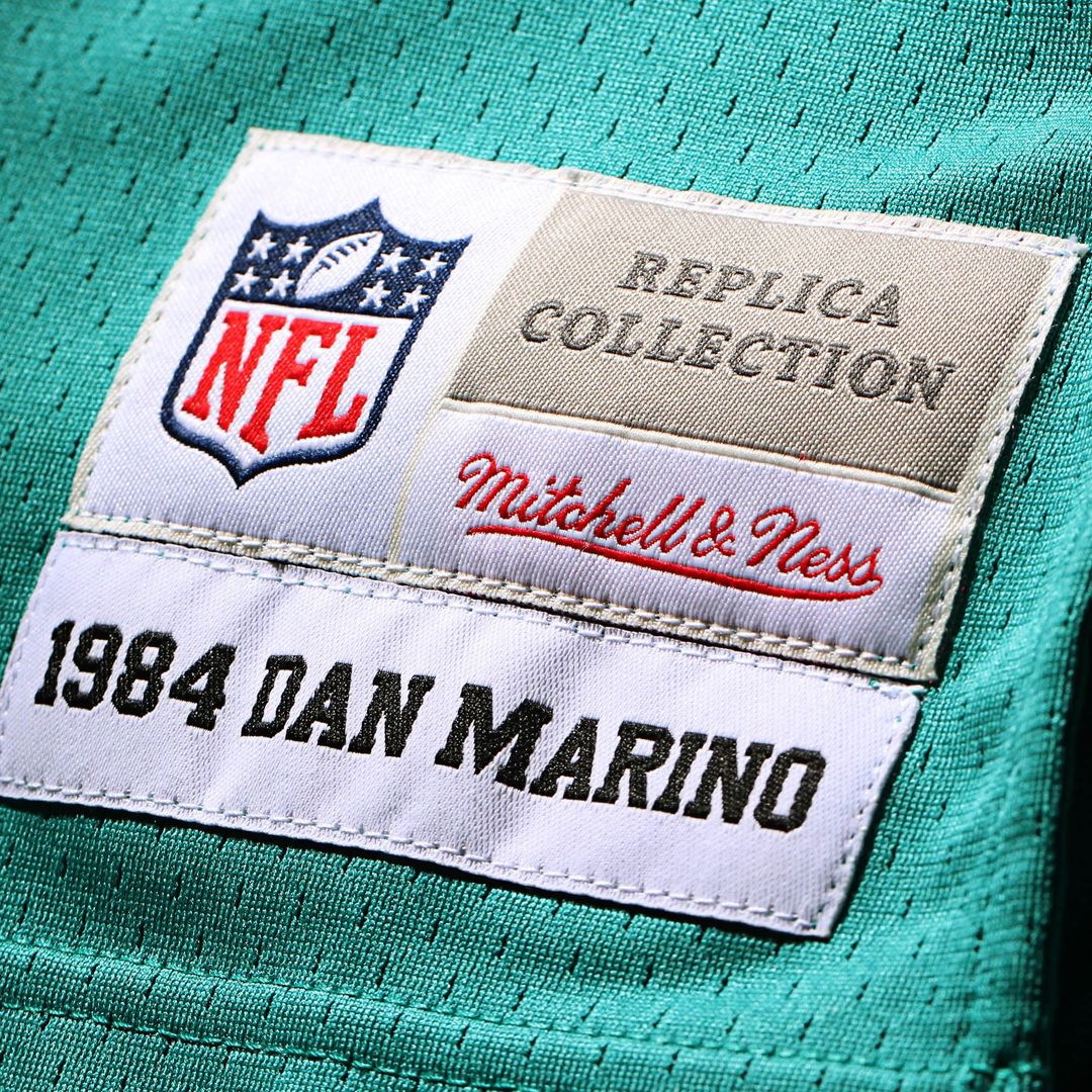 Men's Big & Tall Mitchell & Ness Miami Dolphins Dan Marino Aqua 1984 Retired Player Replica NFL Jersey