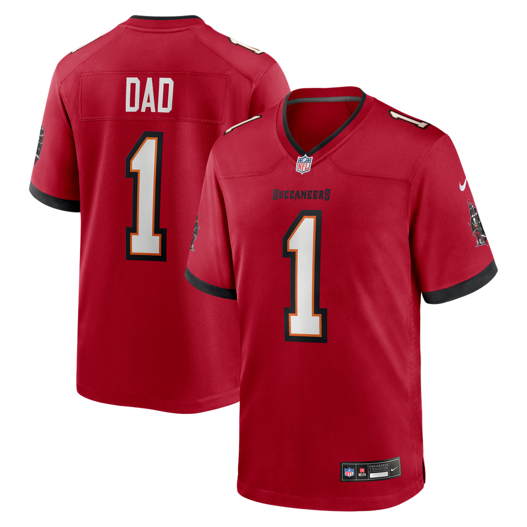 Men's Nike Tampa Bay Buccaneers Number 1 Dad Red Game NFL Jersey