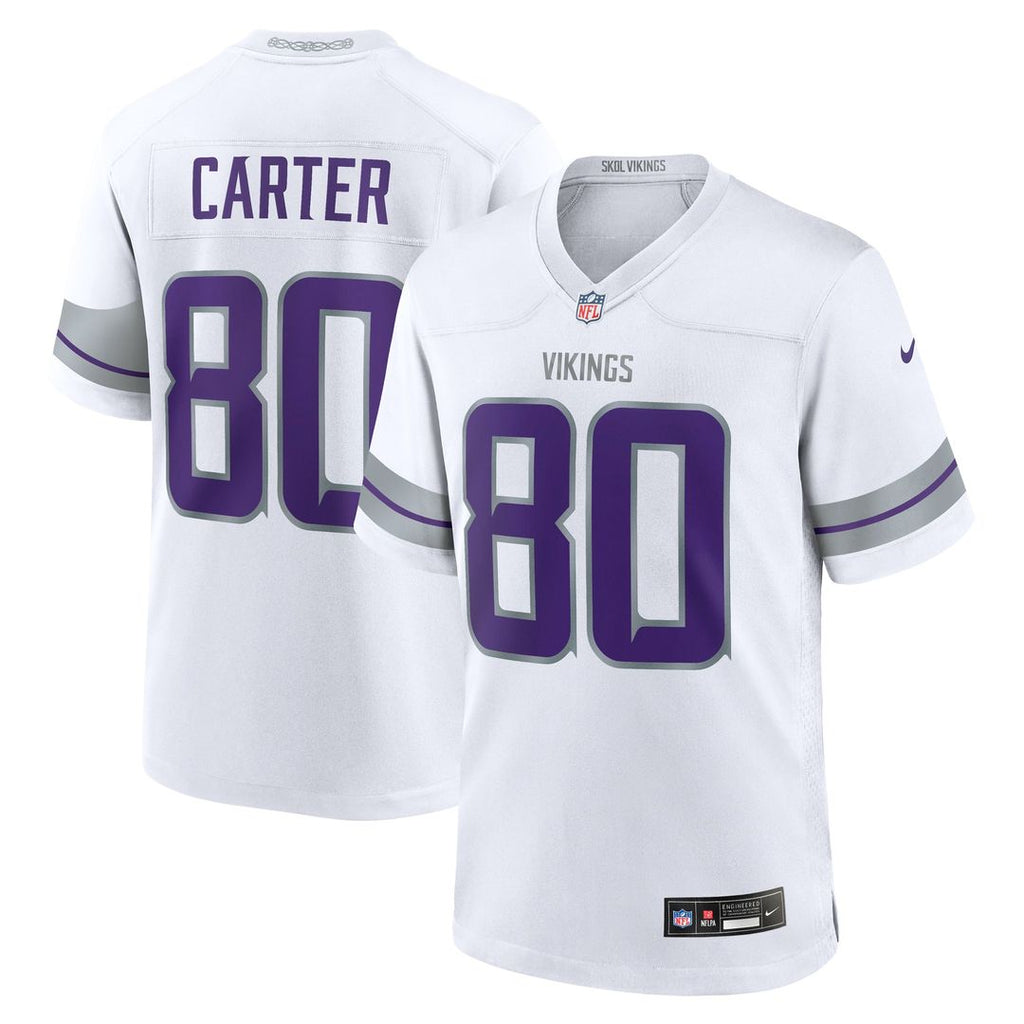 Men's Nike Minnesota Vikings Cris Carter White Alternate Retired Player Game NFL Jersey
