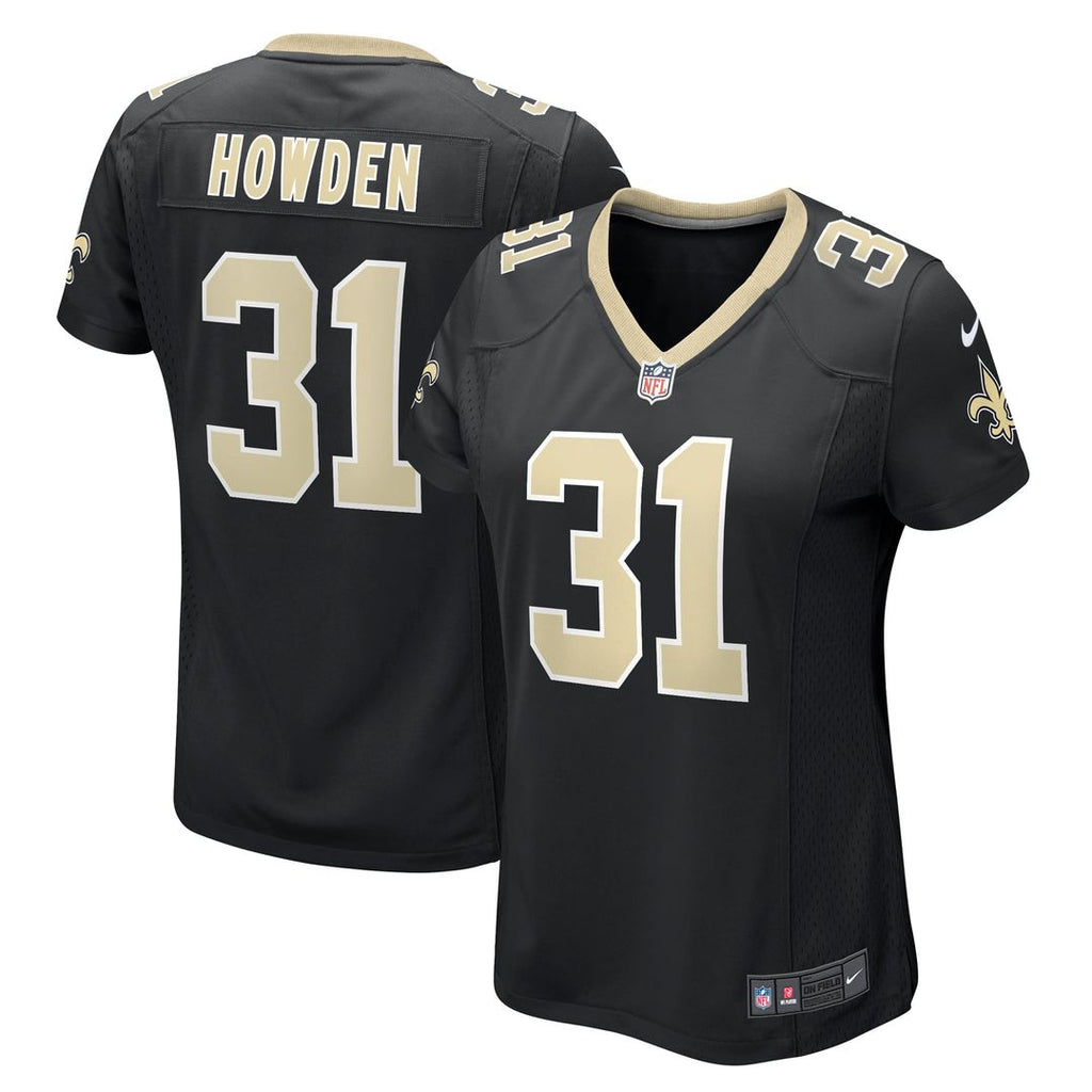 Women's Nike New Orleans Saints Jordan Howden Black Team Game NFL Jersey