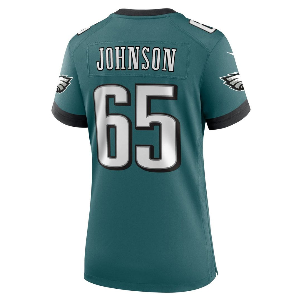 Women's Nike Philadelphia Eagles Lane Johnson Midnight Green Team Game NFL Jersey