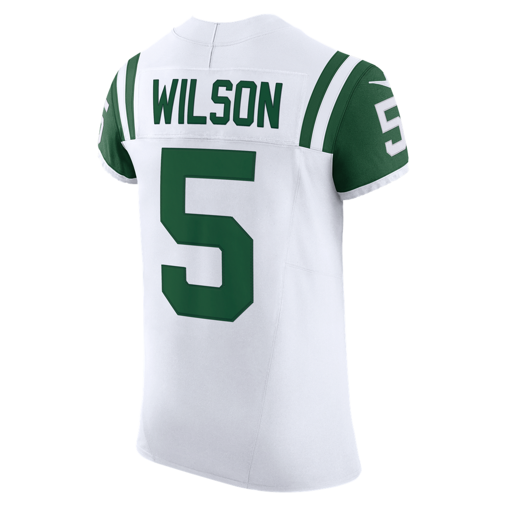 Men's Nike New York Jets Garrett Wilson White Classic Alternate Vapor F.U.S.E. Elite NFL Jersey