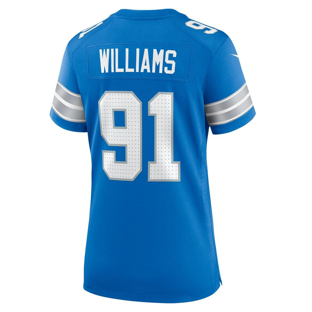 Women's Nike Detroit Lions Tyleik Williams Blue Team Game NFL Jersey