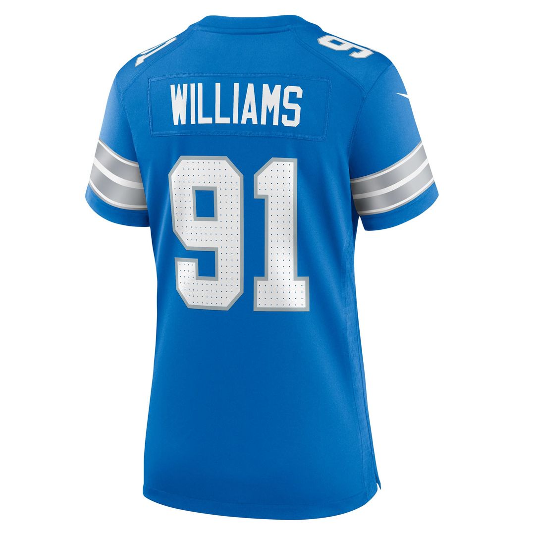 Women's Nike Detroit Lions Tyleik Williams Blue Team Game NFL Jersey