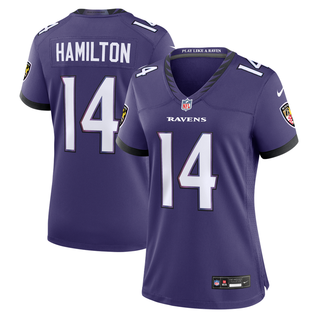Women's Nike Baltimore Ravens Kyle Hamilton Purple Team Game NFL Jersey