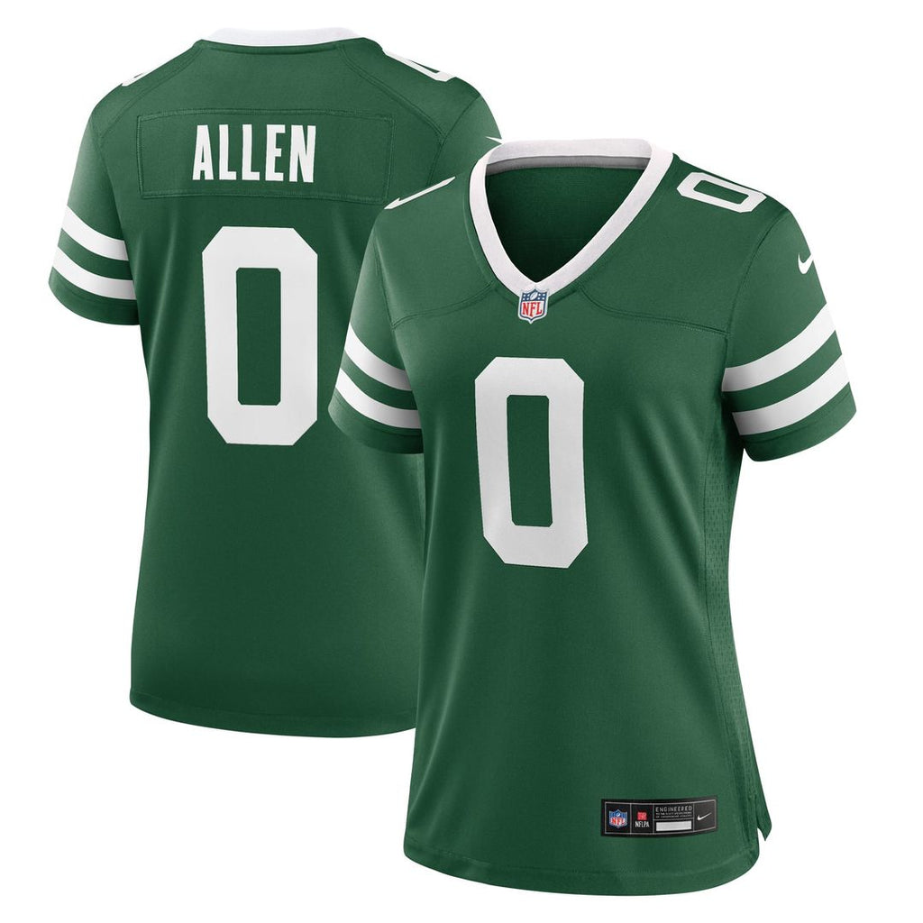 Women's Nike New York Jets Braelon Allen Legacy Green Game NFL Jersey