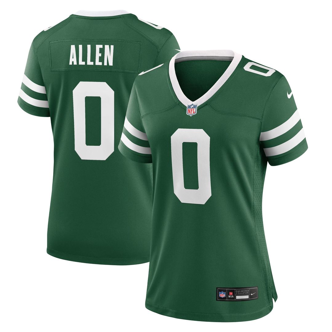 Women's Nike New York Jets Braelon Allen Legacy Green Game NFL Jersey