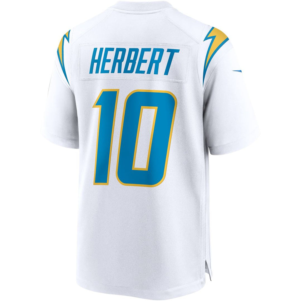 Men's Nike Los Angeles Chargers Justin Herbert White Game NFL Jersey