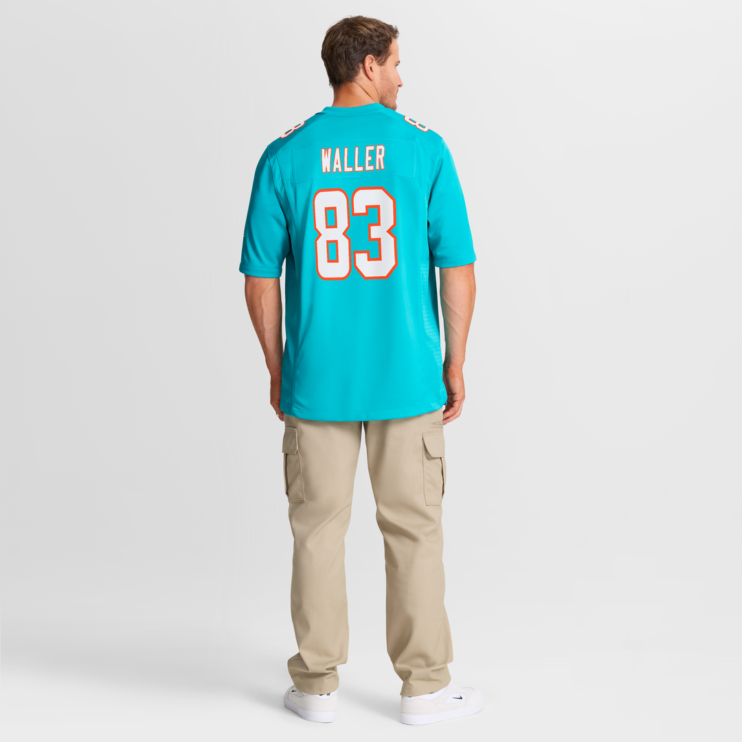 Men's Nike Miami Dolphins Darren Waller Aqua Team Game NFL Jersey