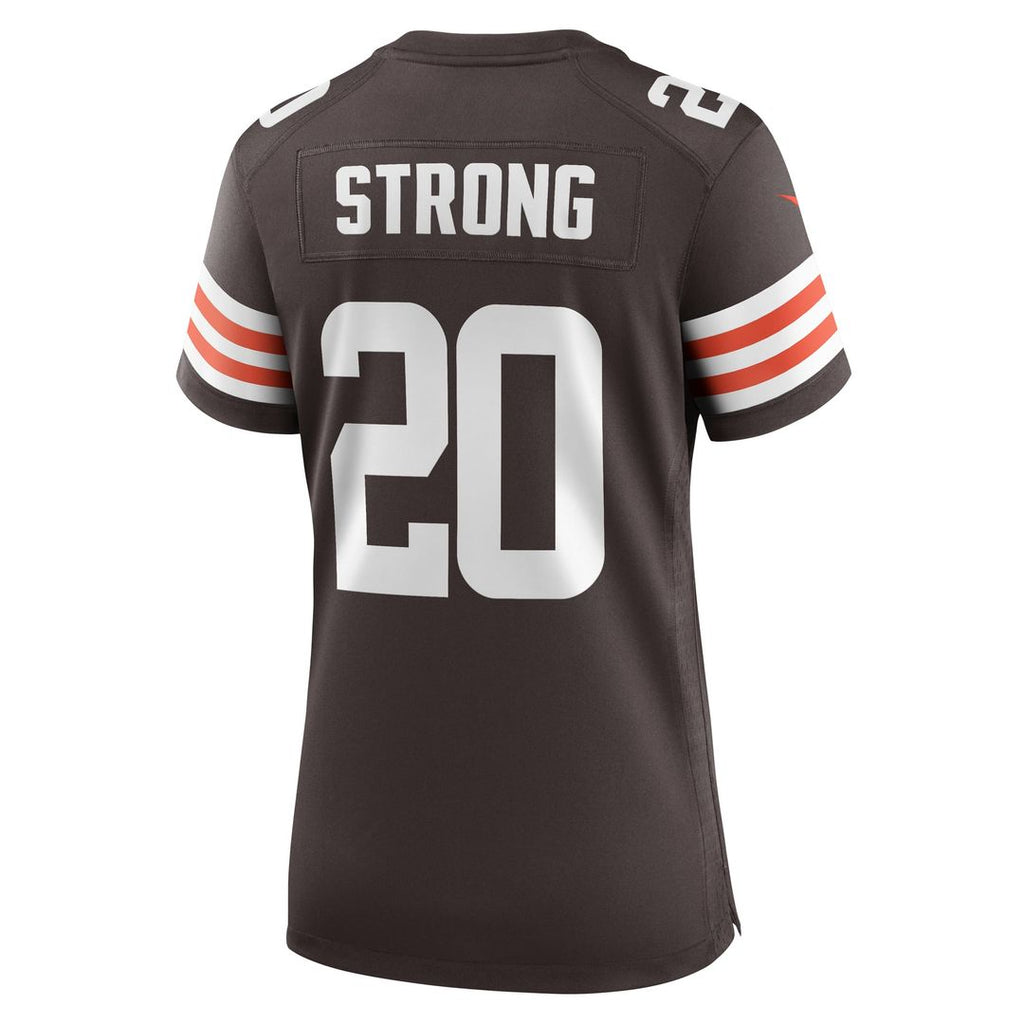 Women's Nike Cleveland Browns Pierre Strong Jr. Brown Team Game NFL Jersey
