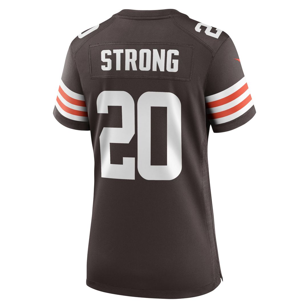 Women's Nike Cleveland Browns Pierre Strong Jr. Brown Team Game NFL Jersey